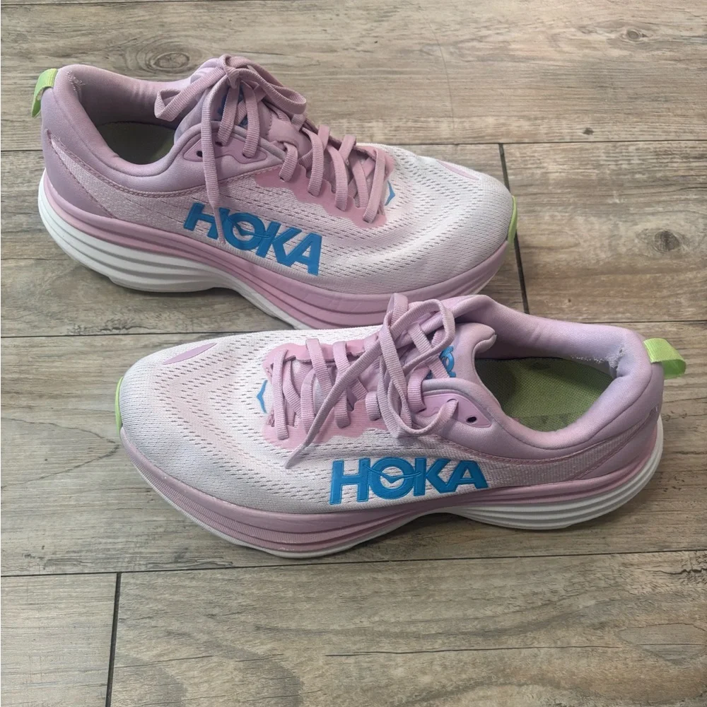 Hoka blue and pink Bondi 8 - Picture 1 of 9